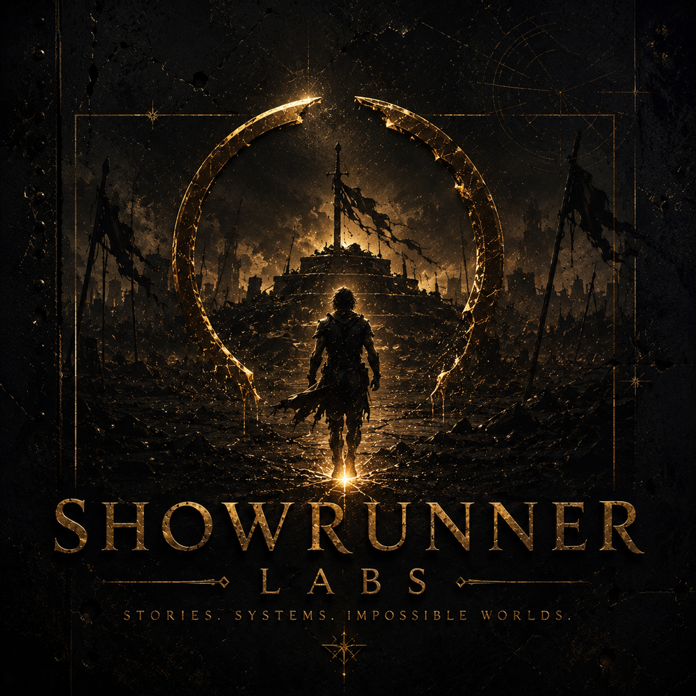Showrunner Labs — Stories. Systems. Impossible worlds.